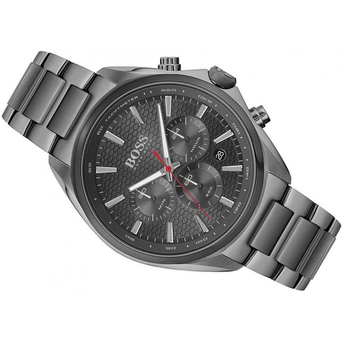 Hugo Boss Distinct Grey Dial Gren Steel Strap Watch for Men - 1513858 Buy Now By Hugo Boss