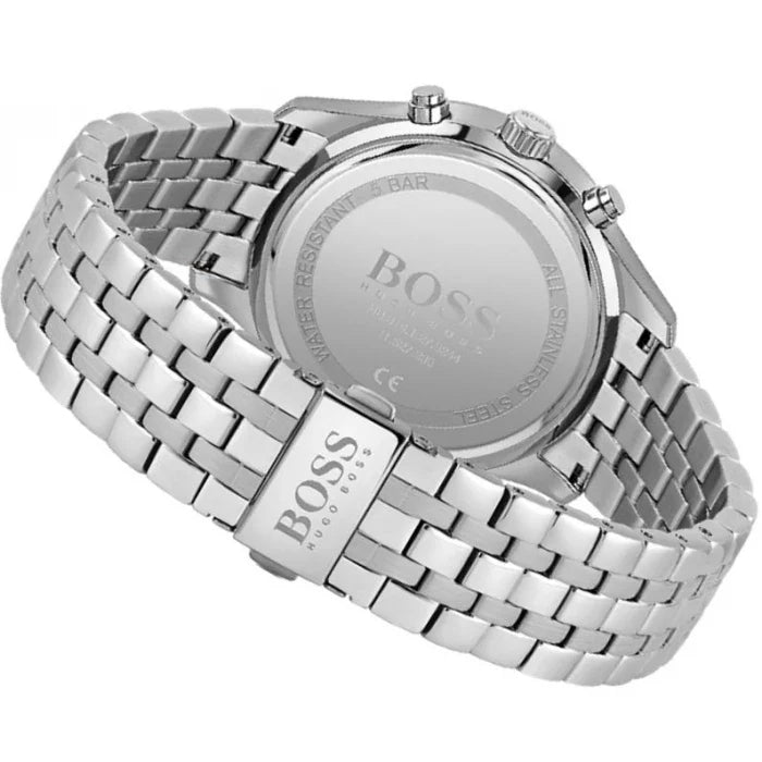 Hugo Boss Associate Black Dial Silver Steel Strap Watch for Men - 1513869 Buy Now By Hugo Boss