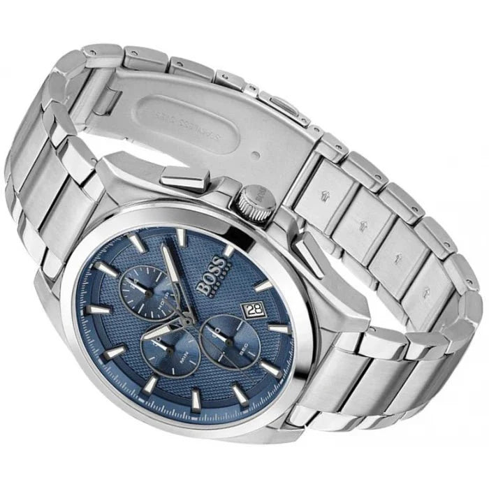 Hugo Boss Grandmaster Blue Dial Silver Steel Strap Watch for Men - 1513884 Buy Now By Hugo Boss
