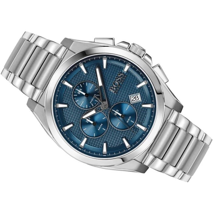 Hugo Boss Grandmaster Blue Dial Silver Steel Strap Watch for Men - 1513884 Buy Now By Hugo Boss