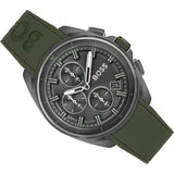 Hugo Boss Volane Chronograph Grey Dial Green Rubber Strap Watch For Men - 1513952 Buy Now By Hugo Boss