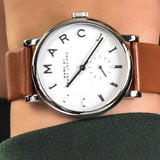 Marc Jacobs Baker White Dial Brown Leather Strap Watch for Women - MBM1265 Buy Now By Marc Jacobs