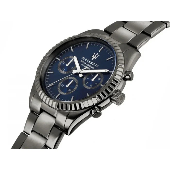 Maserati Competizione Blue Dial Grey Steel Strap Watch For Men - R8853100019 Buy Now By Maserati