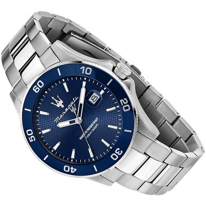 Maserati Competizione Quartz Blue Dial Silver Steel Strap Watch For Men - R8853100036 Buy Now By Maserati