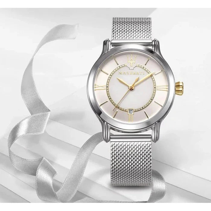 Maserati Epoca Mother of Pearl Dial Silver Mesh Strap Watch For Women - R8853118504 Buy Now By Maserati