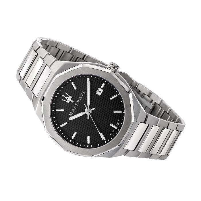 Maserati Stile Analog Black Dial Silver Steel Strap Watch For Men - R8853142003 Buy Now By Maserati