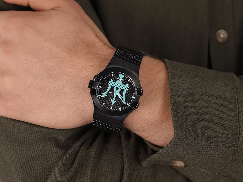 Maserati Potenza Aqua Edition Black Dial Black Mesh Strap Watch For Men - R8853144002 Buy Now By Maserati