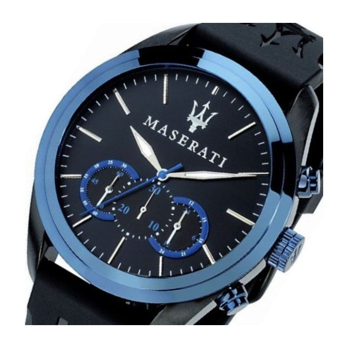 Maserati Traguardo Sports Blue Dial Black Rubber Strap Watch For Men - R8871612006 Buy Now By Maserati