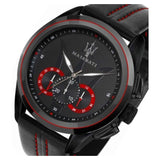 Maserati Traguardo Chronograph Black Dial Black Leather Strap Watch for Men - R8871612023 Buy Now By Maserati