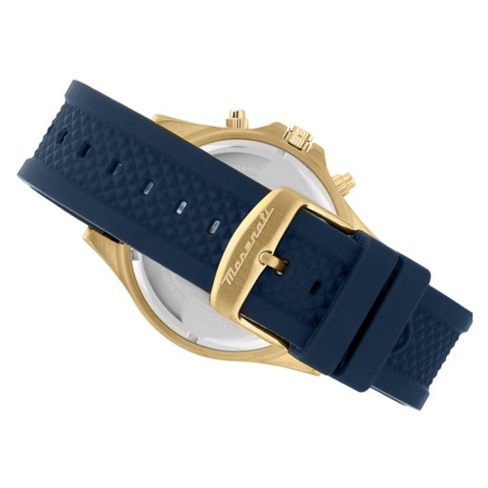 Maserati SFIDA Chronograph Blue Dial Blue Rubber Strap Watch For Men - R8871640004 Buy Now By Maserati