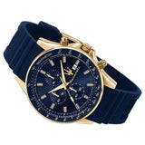 Maserati SFIDA Chronograph Blue Dial Blue Rubber Strap Watch For Men - R8871640004 Buy Now By Maserati