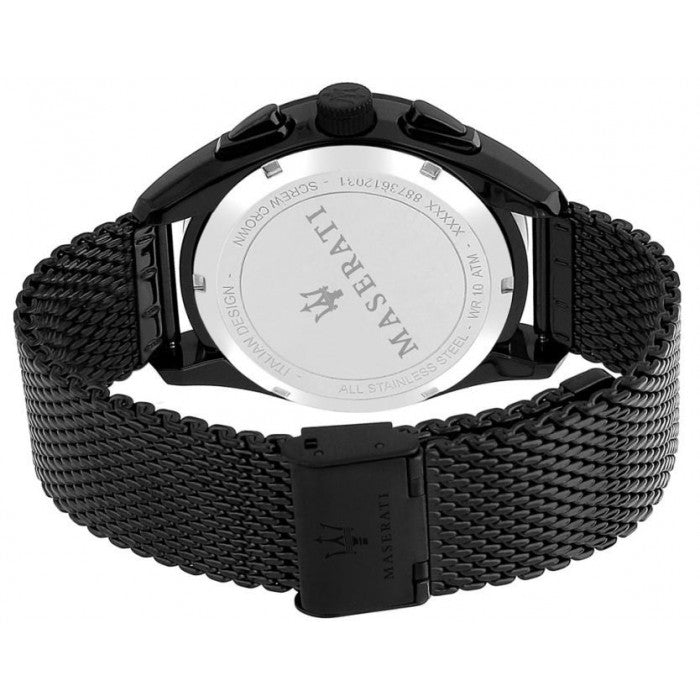 Maserati Traguardo Chronograph Black Dial Black Mesh Bracelet Watch For Men - R8873612031 Buy Now By Maserati