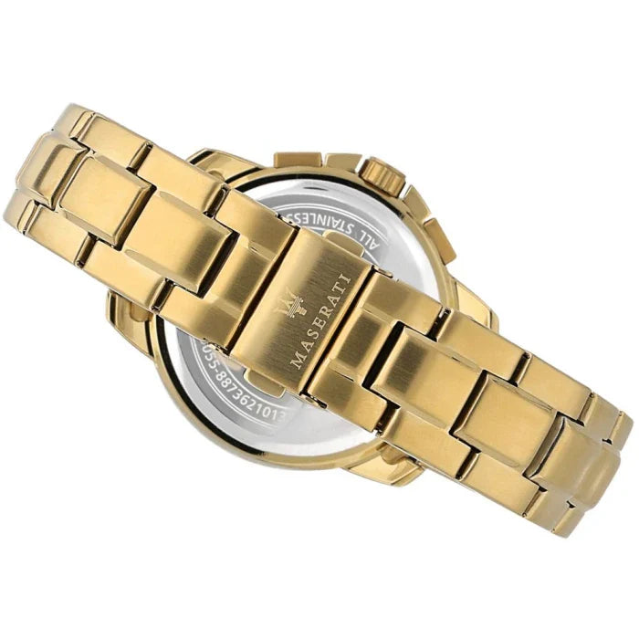 Maserati Successo 44mm Black Dial Gold Stainless Steel Strap Watch For Men - R8873621013 Buy Now By Maserati