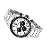 Maserati SFIDA Chronograph White Dial Silver Steel Strap Watch For Men - R8873640003 Buy Now By Maserati