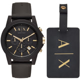 Armani Exchange Outerbanks Chronograph Black Dial Black Steel Strap Watch For Men - AX7105 Buy Now By Armani Exchange