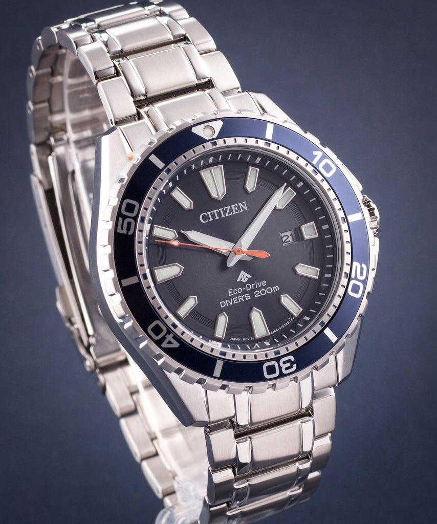 Citizen Promaster Marine Blue Dial Silver Steel Strap Watch For Men - BN0191-80L Buy Now By Citizen