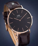 Daniel Wellington Classic York Black Dial Brown Leather Strap Watch For Men - DW00100128 Buy Now By Daniel Wellington