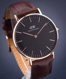 Daniel Wellington Classic Bristol Black Dial Brown Leather Strap Watch for Men - DW00100137 Buy Now By Daniel Wellington