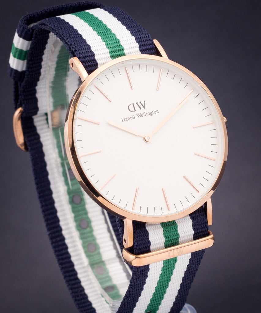 Daniel Wellington Classic Nottingham White Dial Two Tone NATO Strap Watch For Men - 0108DW Buy Now By Daniel Wellington