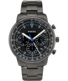Fossil Goodwin Chrono Analog Black Dial Grey Steel Strap Watch for Men - FS5518 Buy Now By Fossil