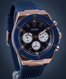 Guess Poseidon Blue Dial Blue Rubber Strap Watch for Men - GW0057G2 Buy Now By Guess