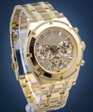 Guess Continental Diamonds Gold Dial Gold Steel Strap Watch for Men - GW0261G2 Buy Now By Guess