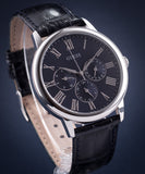 Guess Wafer Chronograph Quartz Blue Dial Blue Leather Strap Watch For Men - W0496G3 Buy Now By Guess