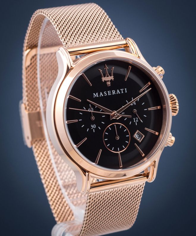 Maserati Epoca Black Dial Gold Mesh Bracelet Watch For Men - R8873618005 Buy Now By Maserati