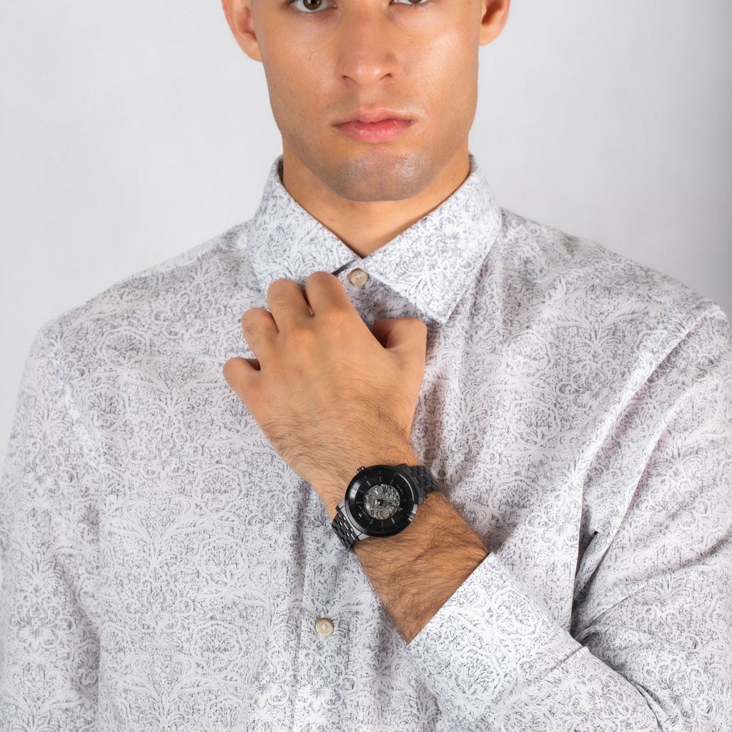 Maserati Granturismo Sport GT Skeleton Black Dial Black Steel Strap Watch For Men - R8823134003 Buy Now By Maserati