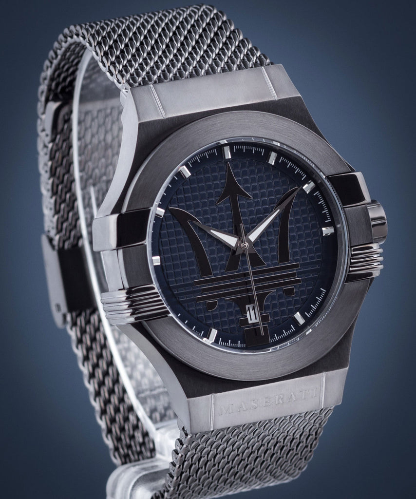 Maserati Potenza Quartz Blue Dial Grey Mesh Bracelet Watch For Men - R8853108005 Buy Now By Maserati