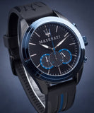Maserati Traguardo Sports Blue Dial Black Rubber Strap Watch For Men - R8871612006 Buy Now By Maserati