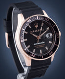 Maserati SFIDA Automatic Black Dial Black Rubber Strap Watch For Men - R8821140001 Buy Now By Maserati