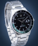 Maserati SFIDA Chronograph Black Dial Silver Steel Strap Watch For Men - R8853140005 Buy Now By Maserati