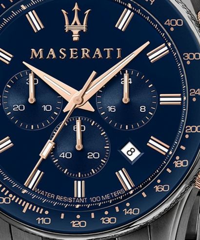 Maserati SFIDA Chronograph Blue Dial Grey Steel Strap Watch For Men - R8873640001 Buy Now By Maserati