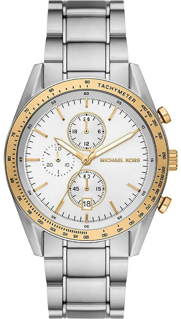 Michael Kors Accelerator Chronograph White Dial Silver Steel Strap Watch For Men - MK9112 Buy Now By Michael Kors