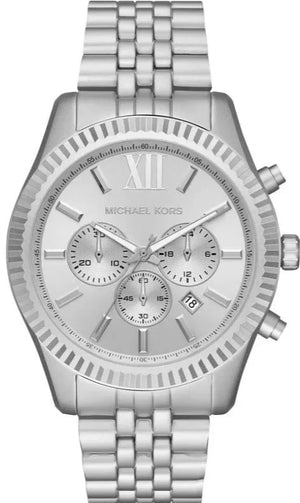 Michael Kors Lexington Chronograph Silver Dial Silver Steel Strap Watch For Men - MK8789 Buy Now By Michael Kors