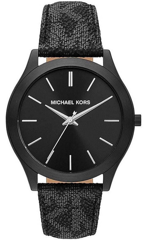 Michael Kors Slim Runway Black Dial Black Leather Strap Watch For Men - MK8908 Buy Now By Michael Kors