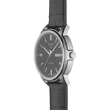 Tissot Automatics III Day Date Black Dial Black Leather Strap Watch For Men - T065.430.16.051.00 Buy Now By Tissot