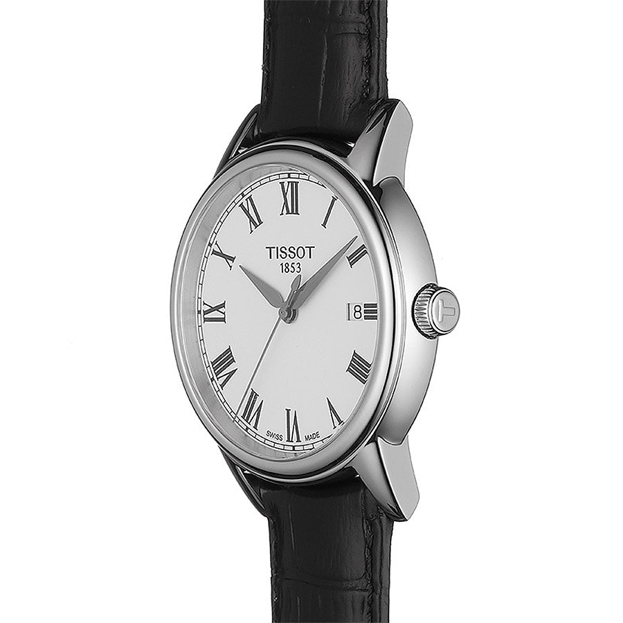 Tissot T Classic Carson White Dial Black Leather Strap Watch for Men - T085.410.16.013.00 Buy Now By Tissot