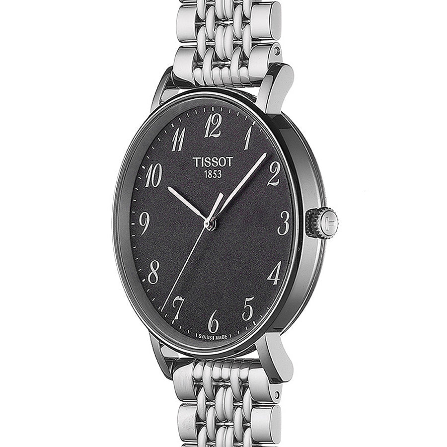 Tissot T Classic Everytime Quartz Black Dial Silver Steel Strap Watch for Men - T109.410.11.072.00 Buy Now By Tissot
