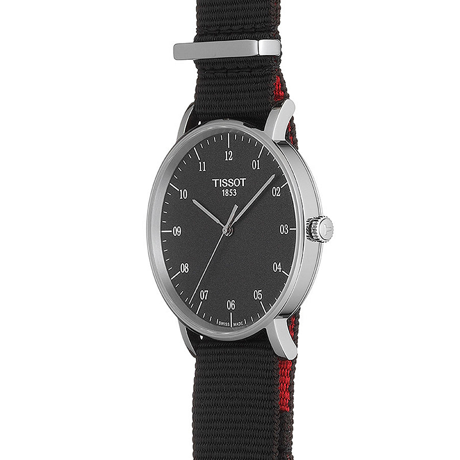 Tissot Everytime Medium Black Dial Black NATO Strap Watch For Men - T109.410.17.077.00 Buy Now By Tissot