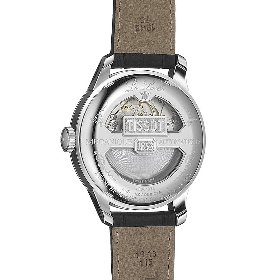 Tissot Le Locle Powermatic 80 Silver Dial Black Leather Strap Watch For Men - T006.407.16.033.00 Buy Now By Tissot