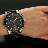 Tissot Supersport Chrono Black Dial Brown Leather Strap Watch for Men - T125.617.16.051.01 Buy Now By Tissot