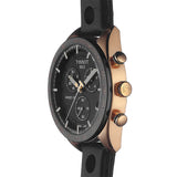 Tissot PRS 516 Chronograph Black Dial Black Leather Strap Watch For Men - T100.417.36.051.00 Buy Now By Tissot