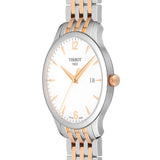 Tissot T Classic Tradition White Dial Two Tone Mesh Bracelet Watch For Men - T063.610.22.037.01 Buy Now By Tissot