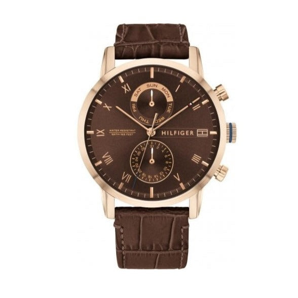 Tommy Hilfiger Kane Brown Dial Brown Leather Strap Watch for Men - 1710400 Buy Now By Tommy Hilfiger
