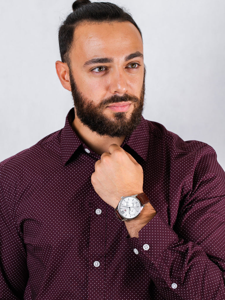 Tommy Hilfiger Damon Quartz White Dial Brown Leather Strap Watch for Men - 1791418 Buy Now By Tommy Hilfiger