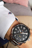 Tommy Hilfiger Briggs Chronograph Black Dial Silver Steel Strap Watch for Men - 1791422 Buy Now By Tommy Hilfiger