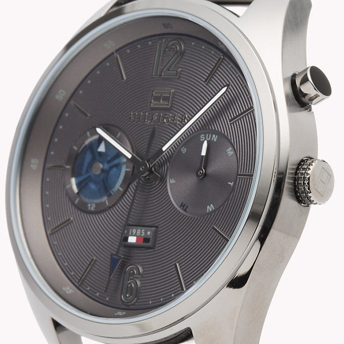 Tommy Hilfiger Deacon Multifunction Black Dial Black Mesh Bracelet Watch for Men - 1791546 Buy Now By Tommy Hilfiger