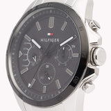 Tommy Hilfiger Iconic Quartz Black Dial Silver Steel Strap Watch for Men - 1791564 Buy Now By Tommy Hilfiger